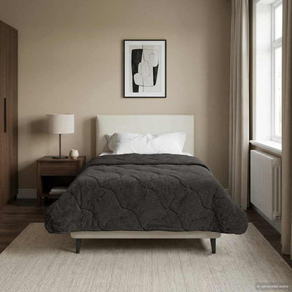 Piumone Completo Annuale Trapuntato Antracite 140 x 220 cm