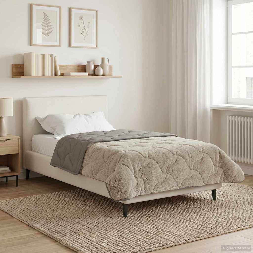 Piumone Completo Annuale Trapuntato Grigio chiaro 135 x 200 cm