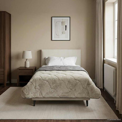 Piumone Completo Annuale Trapuntato Grigio chiaro 140 x 220 cm