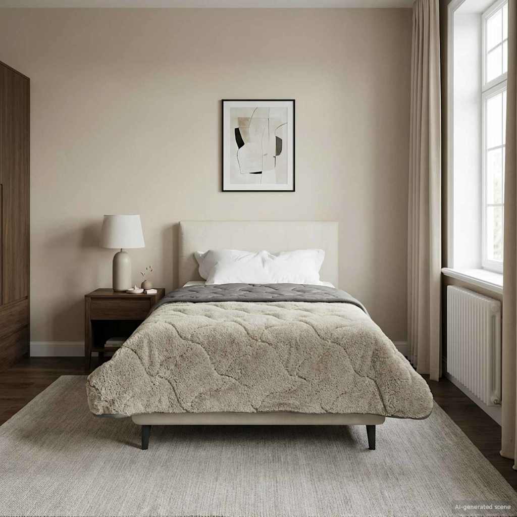 Piumone Completo Annuale Trapuntato Grigio chiaro 155 x 200 cm | homemem39