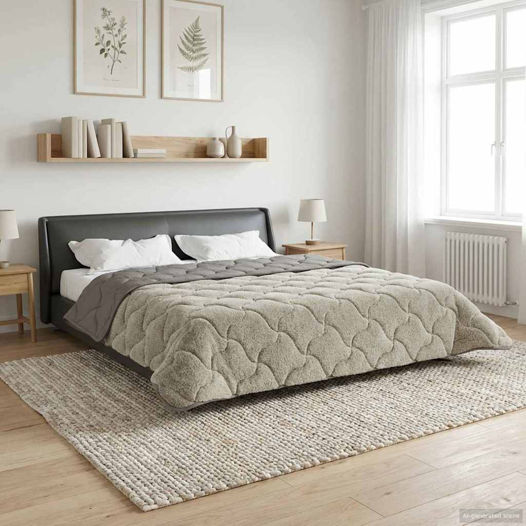 Piumone Completo Annuale Trapuntato Grigio chiaro 200 x 200 cm