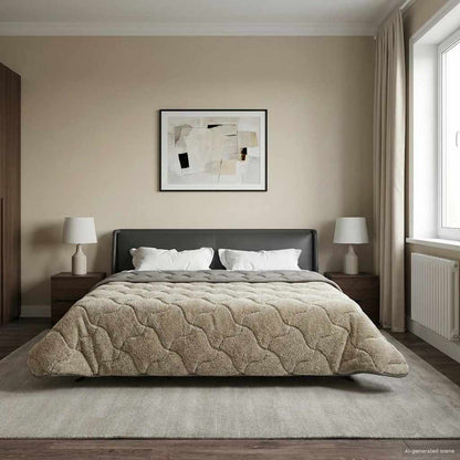 Piumone Completo Annuale Trapuntato Grigio chiaro 200 x 200 cm