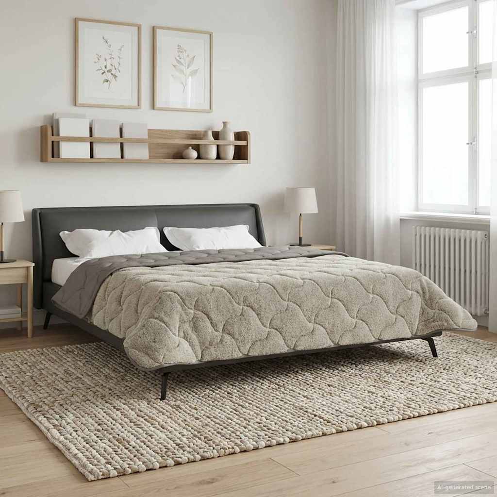 Piumone Completo Annuale Trapuntato Grigio chiaro 200 x 240 cm | homemem39