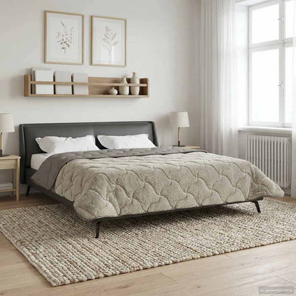 Piumone Completo Annuale Trapuntato Grigio chiaro 200 x 240 cm