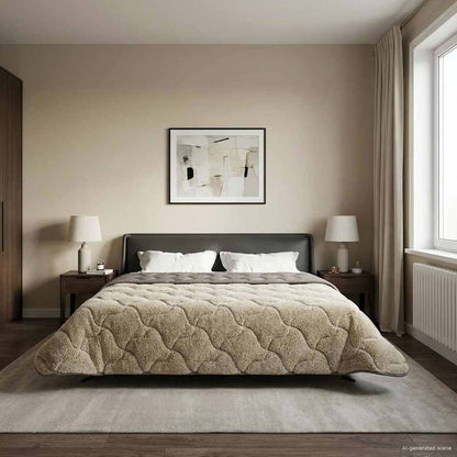 Piumone Completo Annuale Trapuntato Grigio chiaro 200 x 240 cm