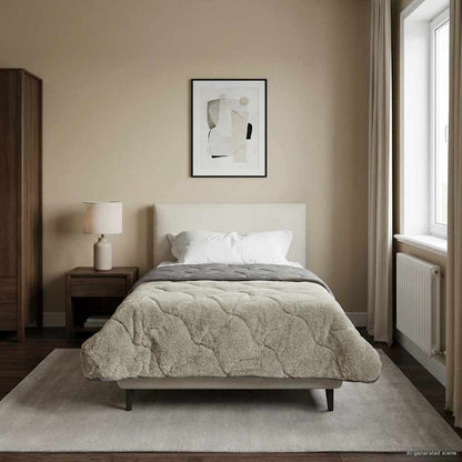 Piumone Completo Annuale Trapuntato Grigio chiaro 135 x 200 cm