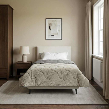 Piumone Completo Annuale Trapuntato Grigio chiaro 140 x 220 cm | homemem39