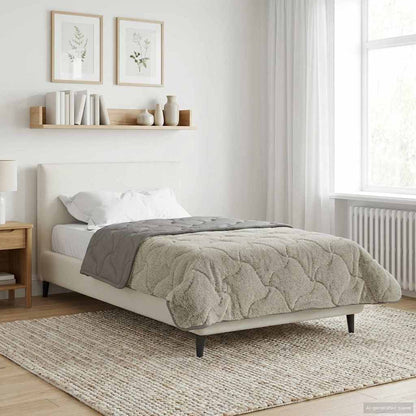 Piumone Completo Annuale Trapuntato Grigio chiaro 155 x 220 cm