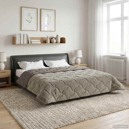 Piumone Completo Annuale Trapuntato Grigio chiaro 200 x 220 cm