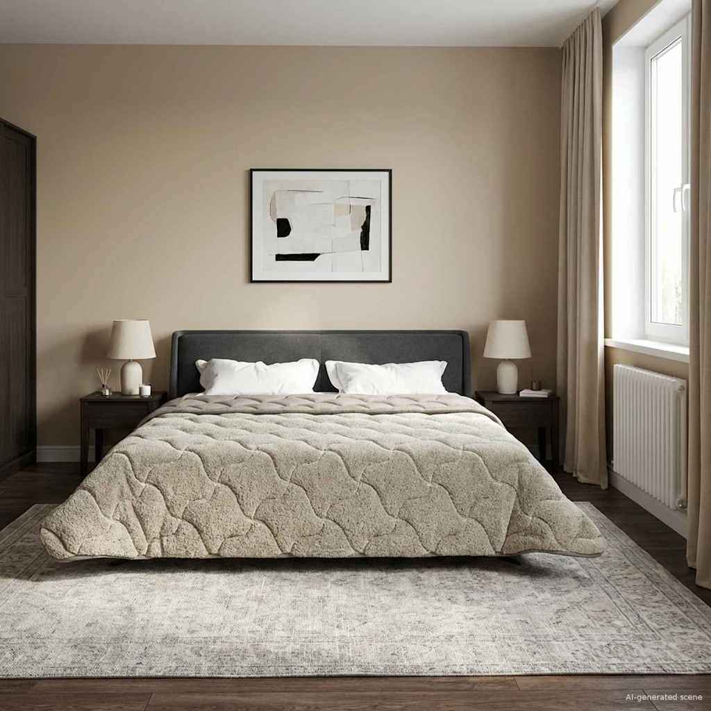 Piumone Completo Annuale Trapuntato Grigio chiaro 200 x 220 cm