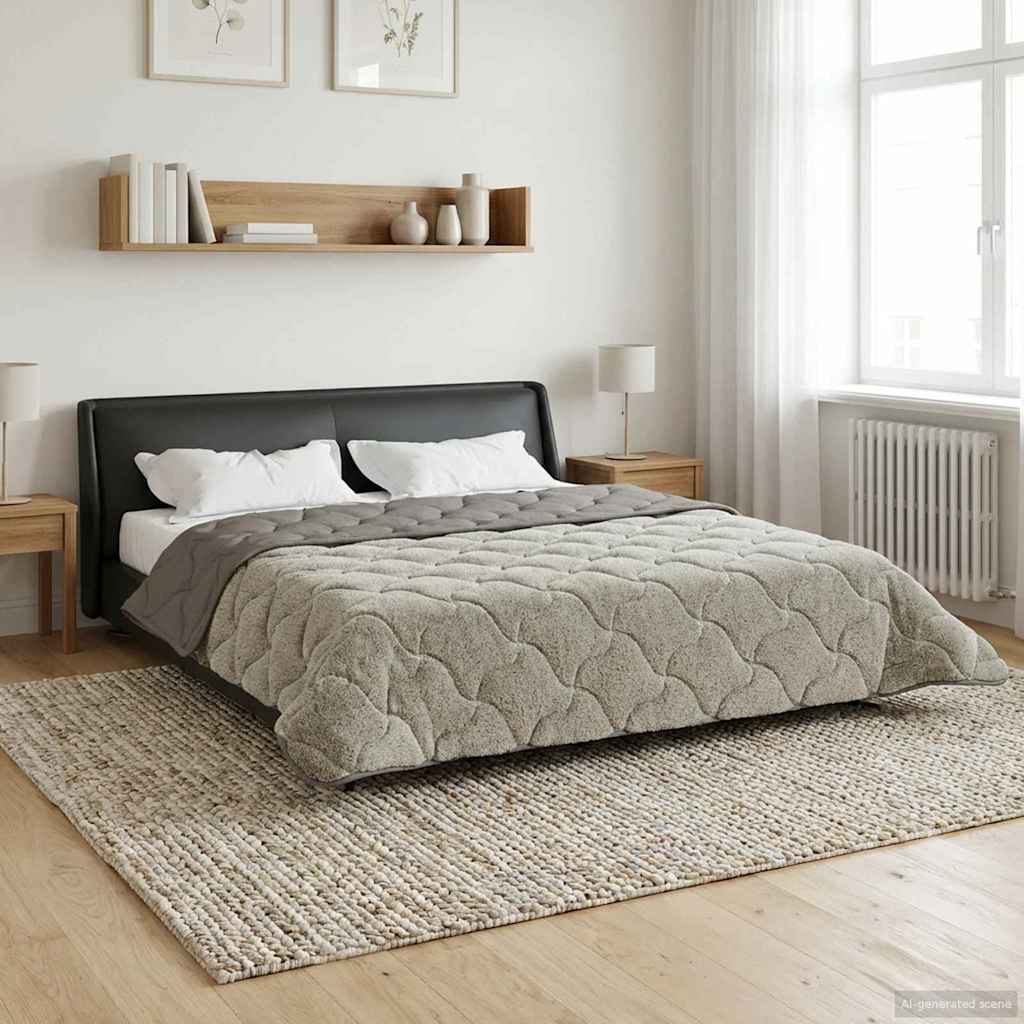 Piumone Completo Annuale Trapuntato Grigio chiaro 220 x 240 cm