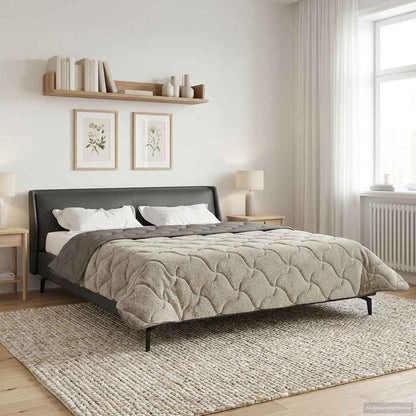 Piumone Completo Annuale Trapuntato Grigio chiaro 220 x 260 cm
