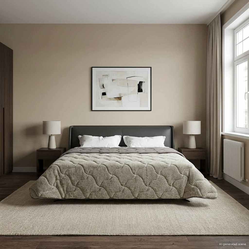 Piumone Completo Annuale Trapuntato Grigio chiaro 240 x 260 cm