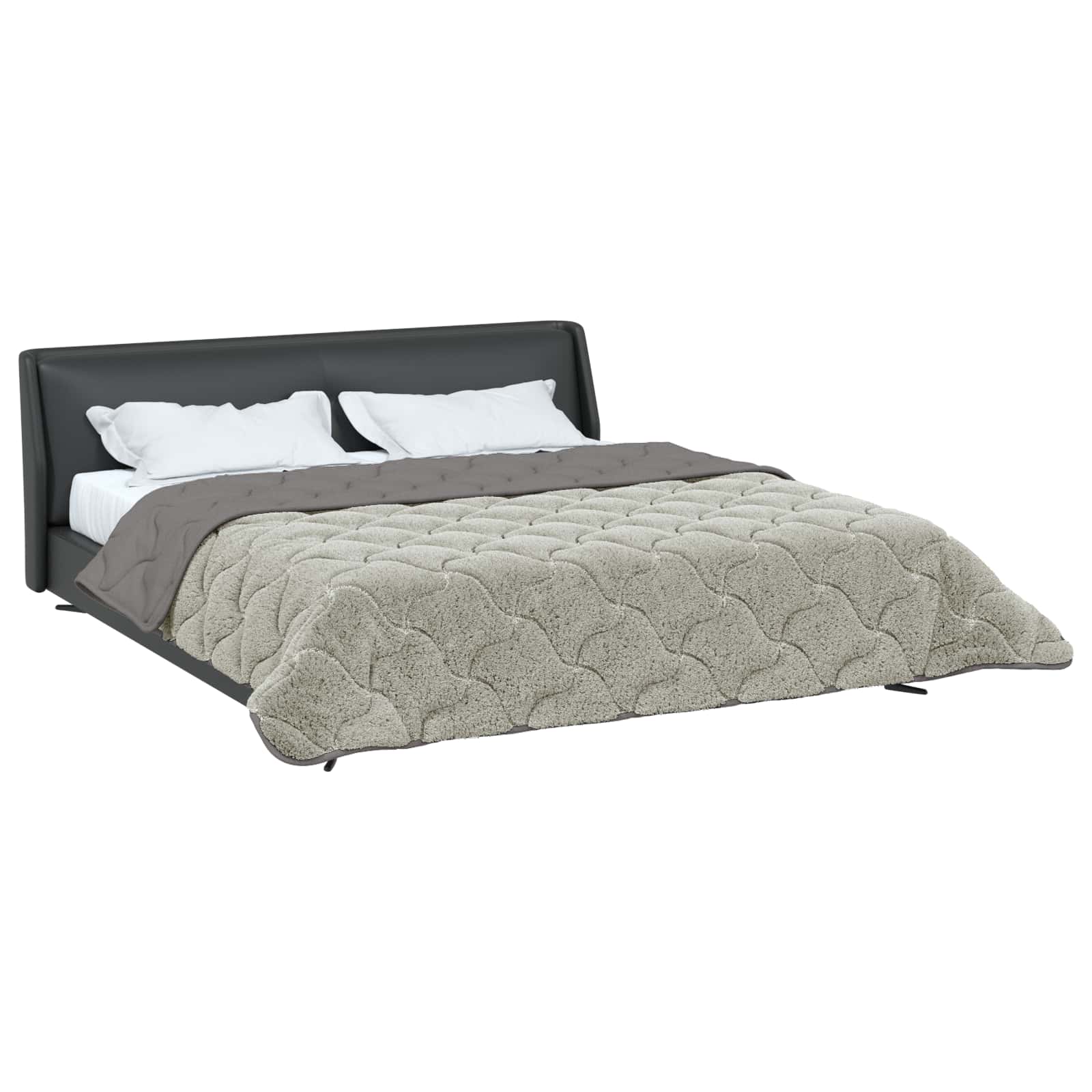Piumone Completo Annuale Trapuntato Grigio chiaro 240 x 260 cm | homemem39