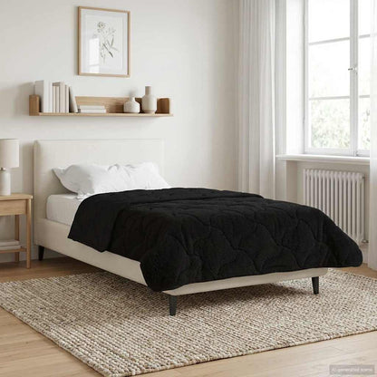 Piumone Completo Annuale Trapuntato Nero 140 x 220 cm