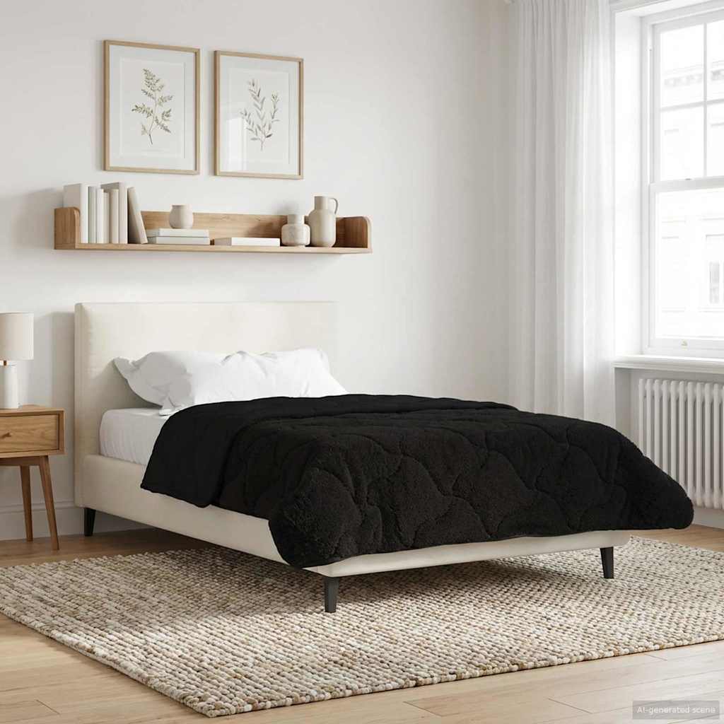 Piumone Completo Annuale Trapuntato Nero 155 x 200 cm