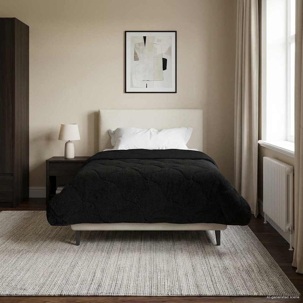 Piumone Completo Annuale Trapuntato Nero 155 x 200 cm