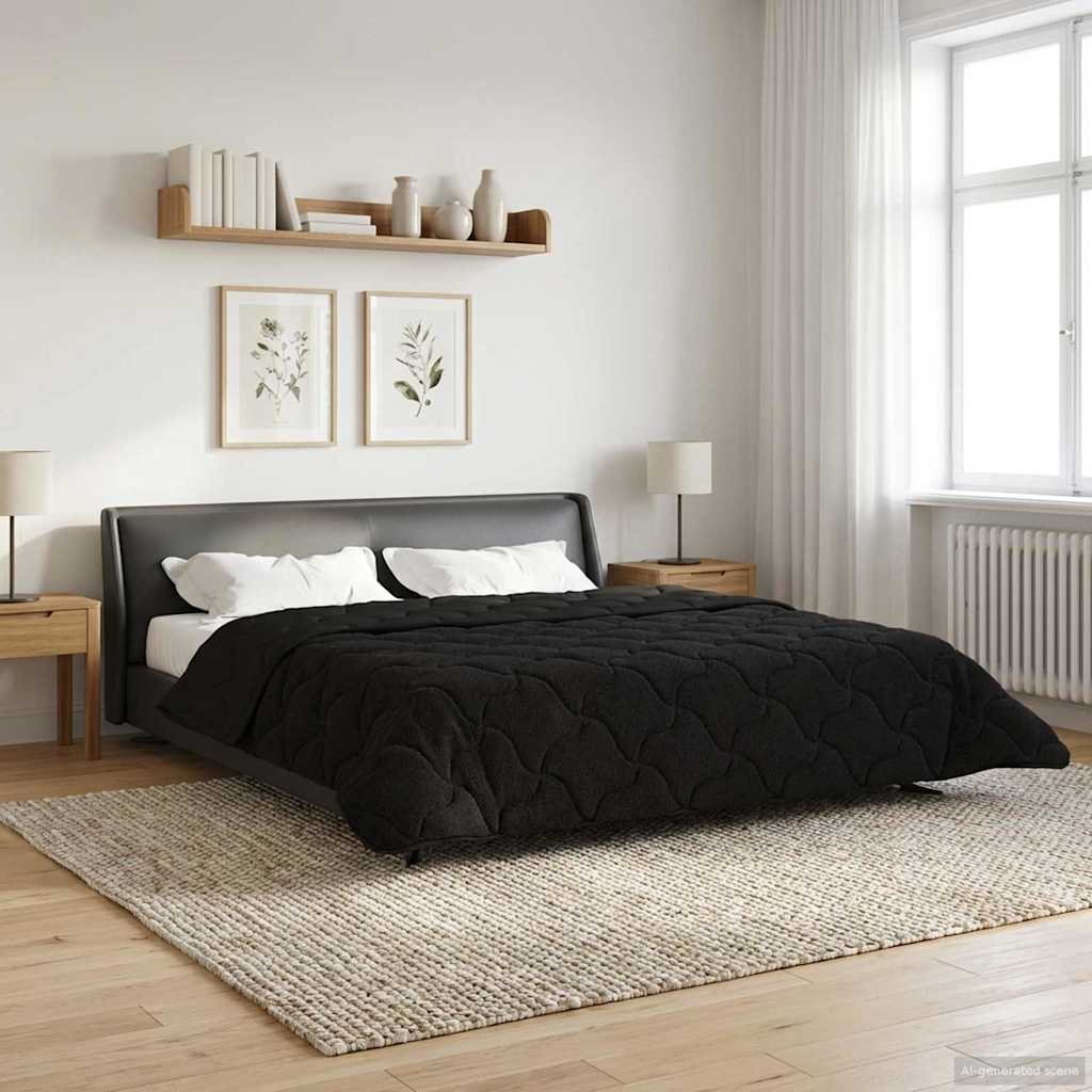 Piumone Completo Annuale Trapuntato Nero 200 x 200 cm