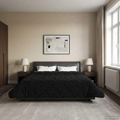 Piumone Completo Annuale Trapuntato Nero 200 x 240 cm