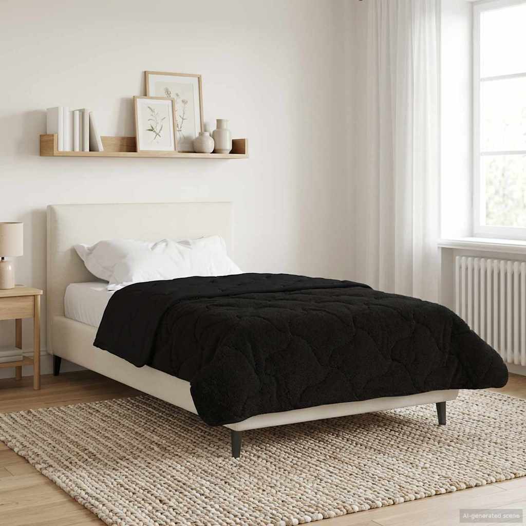 Piumone Completo Annuale Trapuntato Nero 155 x 220 cm