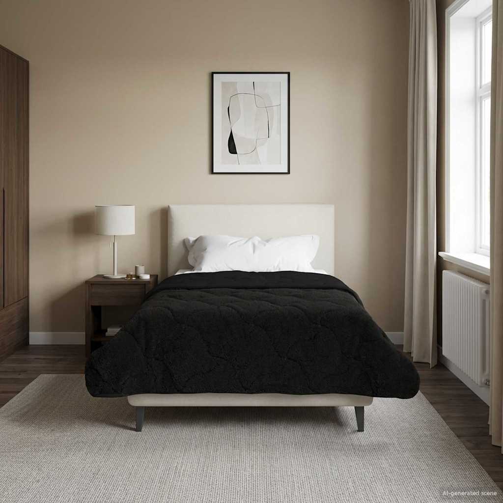 Piumone Completo Annuale Trapuntato Nero 155 x 220 cm