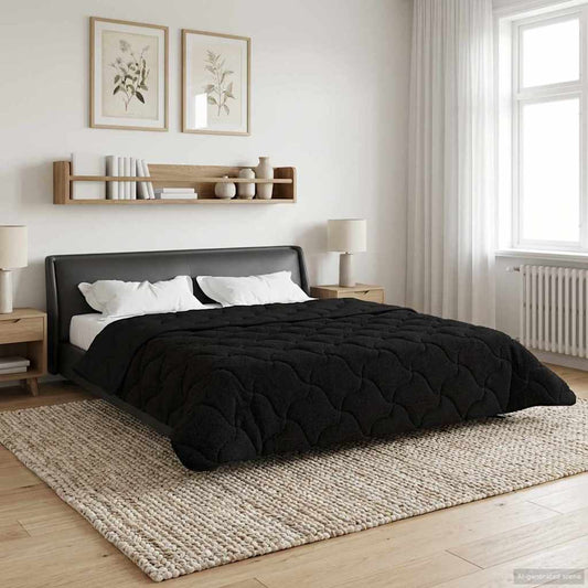 Piumone Completo Annuale Trapuntato Nero 220 x 240 cm - homemem39