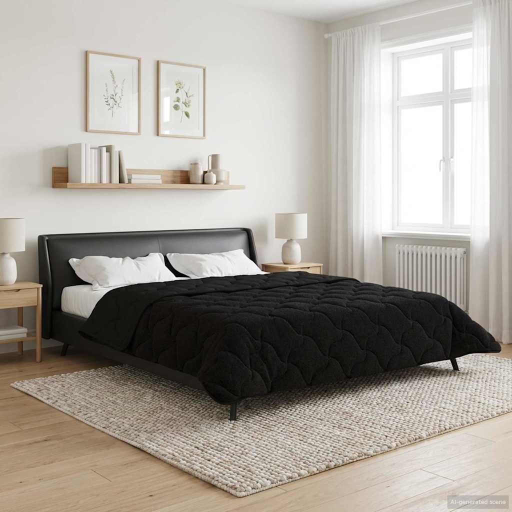 Piumone Completo Annuale Trapuntato Nero 240 x 260 cm | homemem39