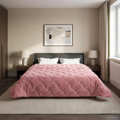 Piumone Completo Annuale Trapuntato Rosa 200 x 240 cm