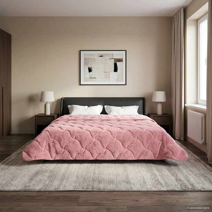Piumone Completo Annuale Trapuntato Rosa 220 x 240 cm