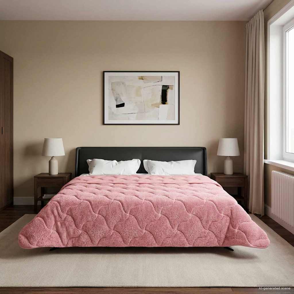 Piumone Completo Annuale Trapuntato Rosa 220 x 260 cm