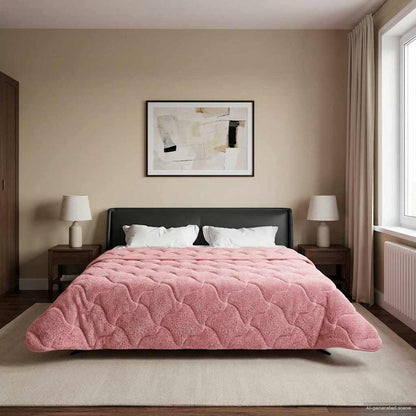 Piumone Completo Annuale Trapuntato Rosa 220 x 260 cm