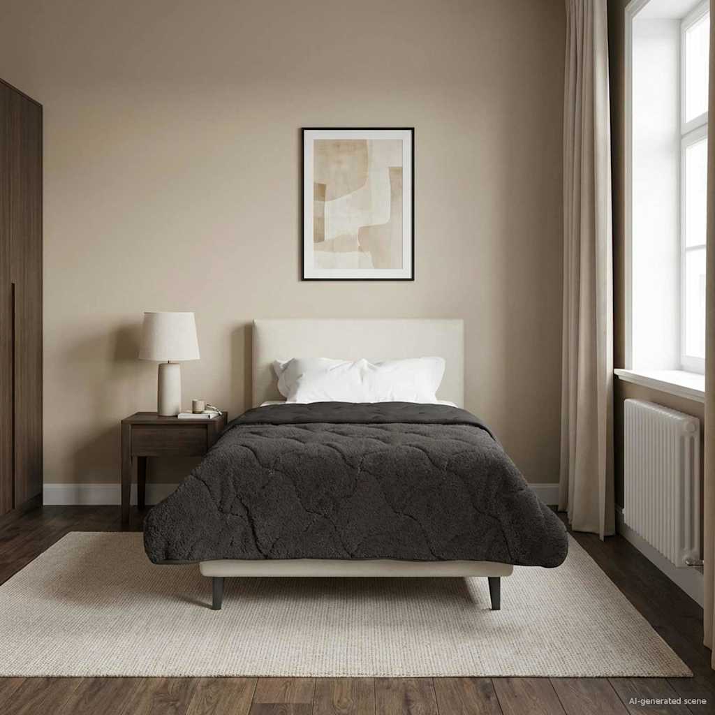 Duvet Invernale Trapuntato Antracite 135 x 200 cm