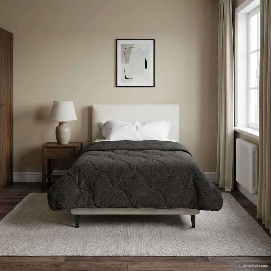 Duvet Invernale 155 x 200 cm Inverno Antracite Traspirante