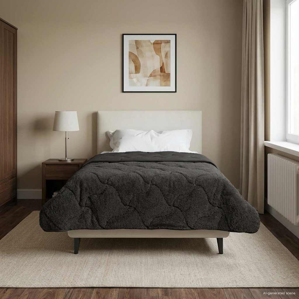 Duvet Invernale 135 x 200 cm Inverno Antracite Traspirante