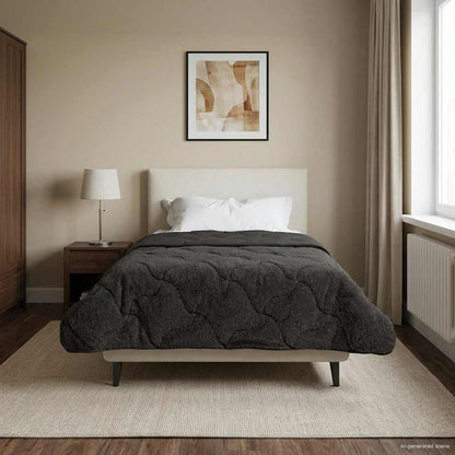 Duvet Invernale 135 x 200 cm Inverno Antracite Traspirante