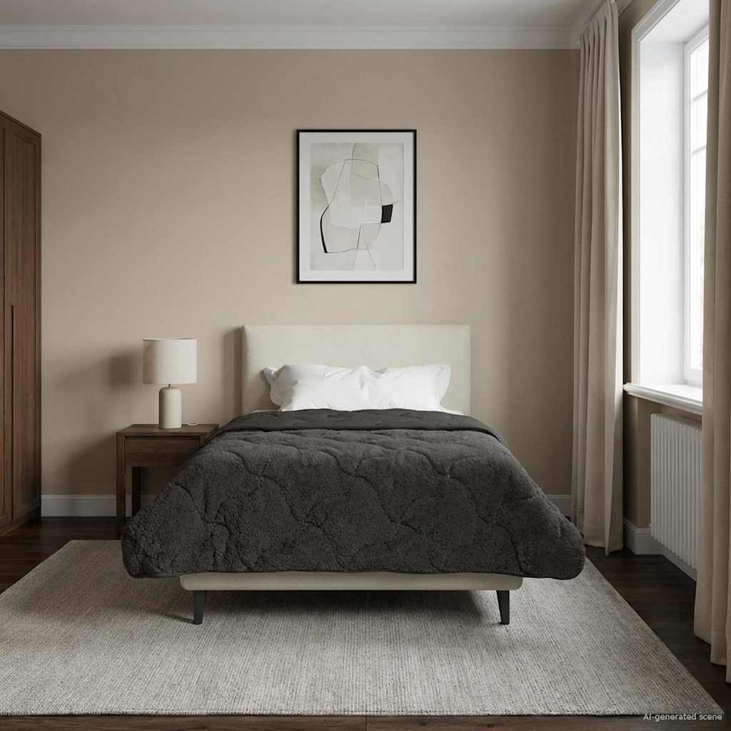 Duvet Invernale 140 x 220 cm Inverno Antracite Traspirante