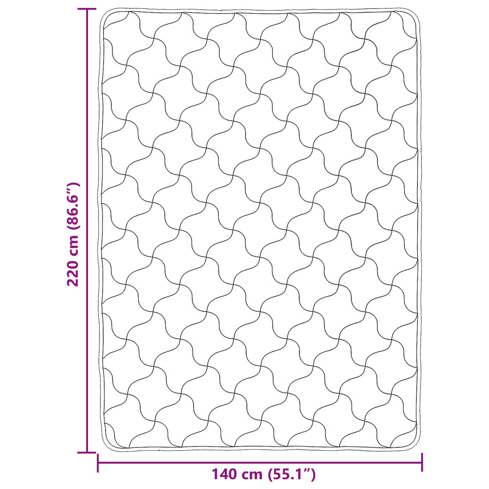 Duvet Invernale Trapuntato Antracite 140 x 220 cm | homemem39