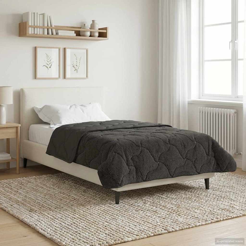 Duvet Invernale 155 x 220 cm Inverno Antracite Traspirante