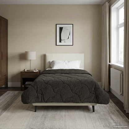 Duvet Invernale 155 x 220 cm Inverno Antracite Traspirante