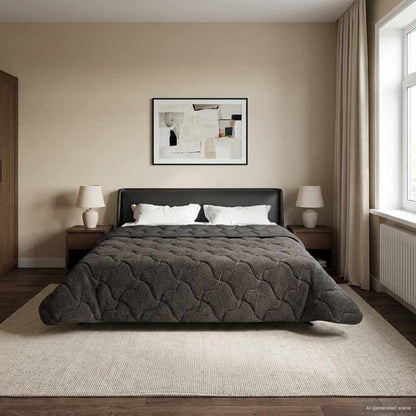Duvet Invernale 220 x 240 cm Inverno Antracite Traspirante