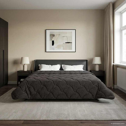 Duvet Invernale Trapuntato Antracite 220 x 260 cm