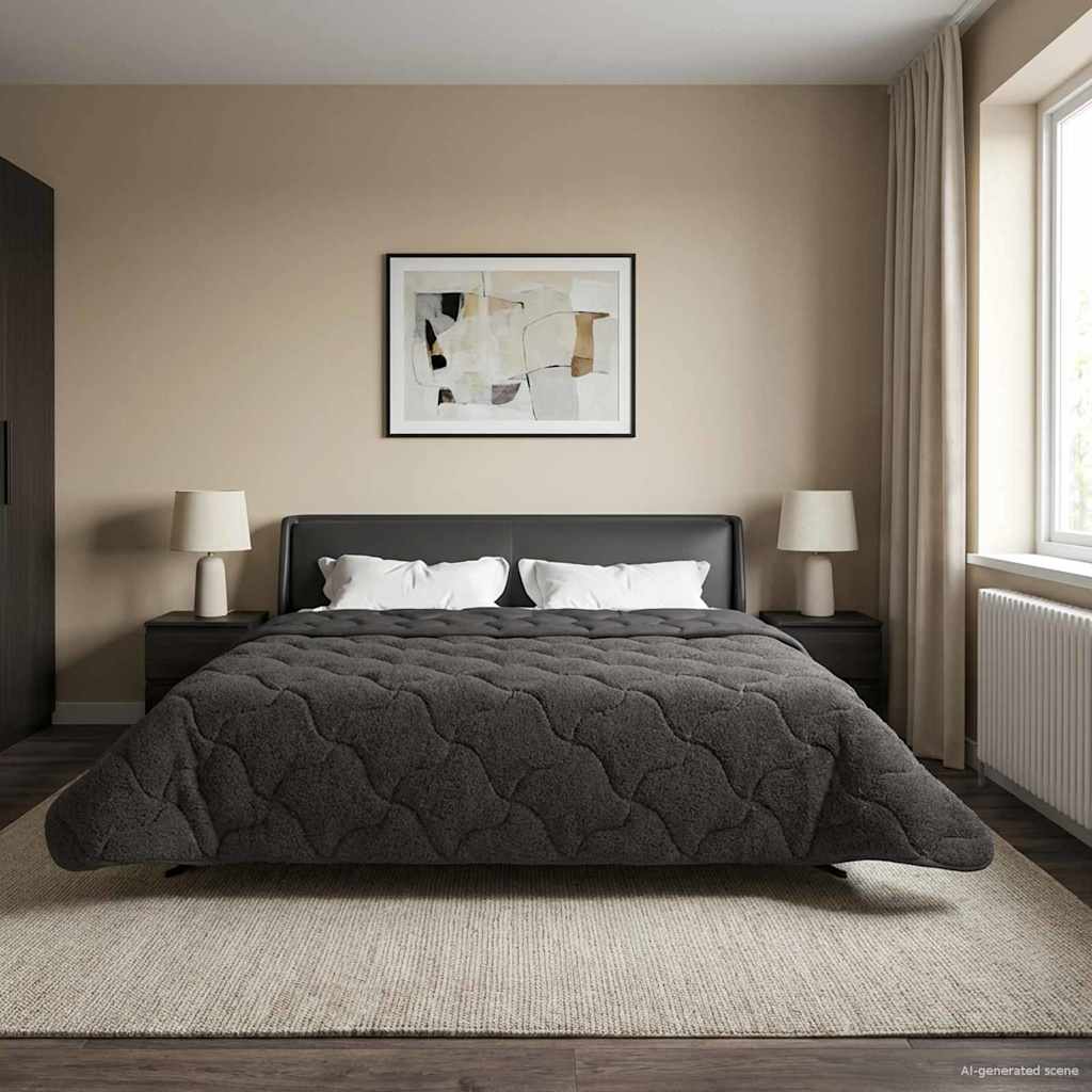 Duvet Invernale 240 x 260 cm Inverno Antracite Traspirante