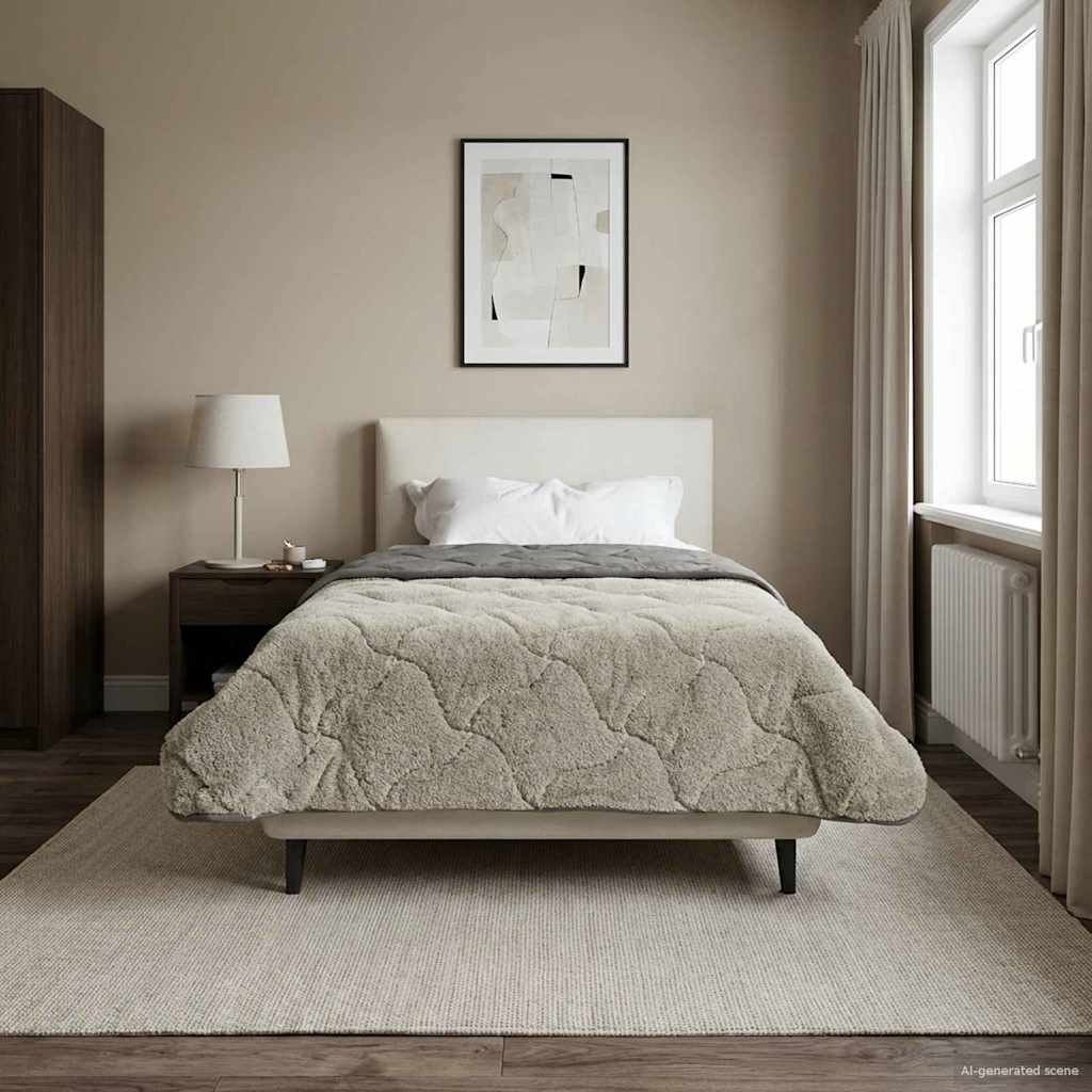 Duvet Invernale 135 x 200 cm Inverno Grigio chiaro Traspirante