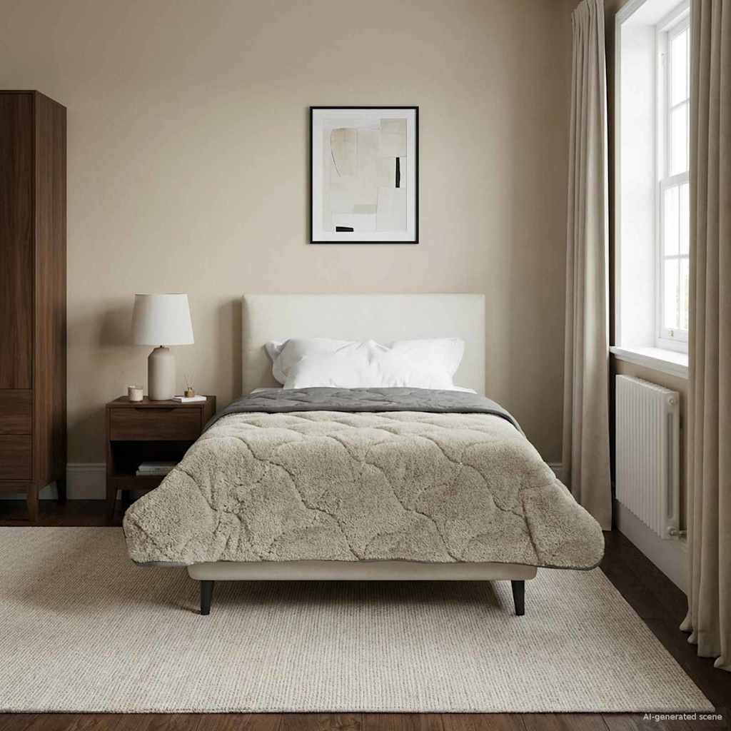 Duvet Invernale 140 x 220 cm Inverno Grigio chiaro Traspirante