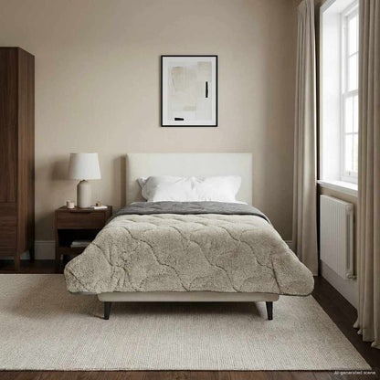 Duvet Invernale 140 x 220 cm Inverno Grigio chiaro Traspirante