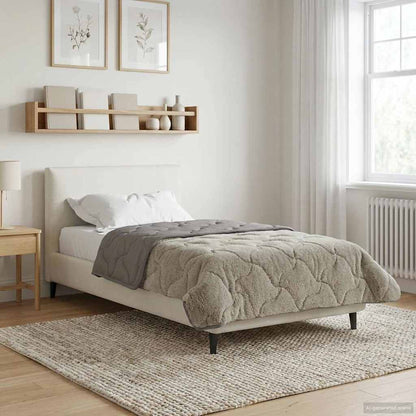 Duvet Invernale 155 x 200 cm Inverno Grigio chiaro Traspirante