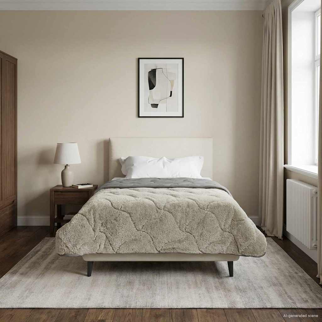 Duvet Invernale 155 x 200 cm Inverno Grigio chiaro Traspirante