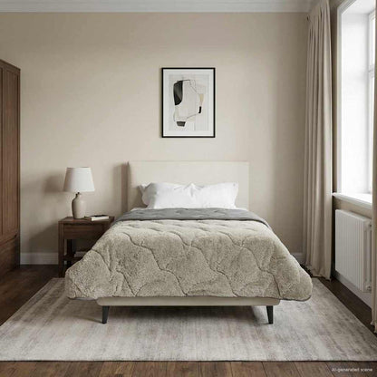 Duvet Invernale 155 x 200 cm Inverno Grigio chiaro Traspirante