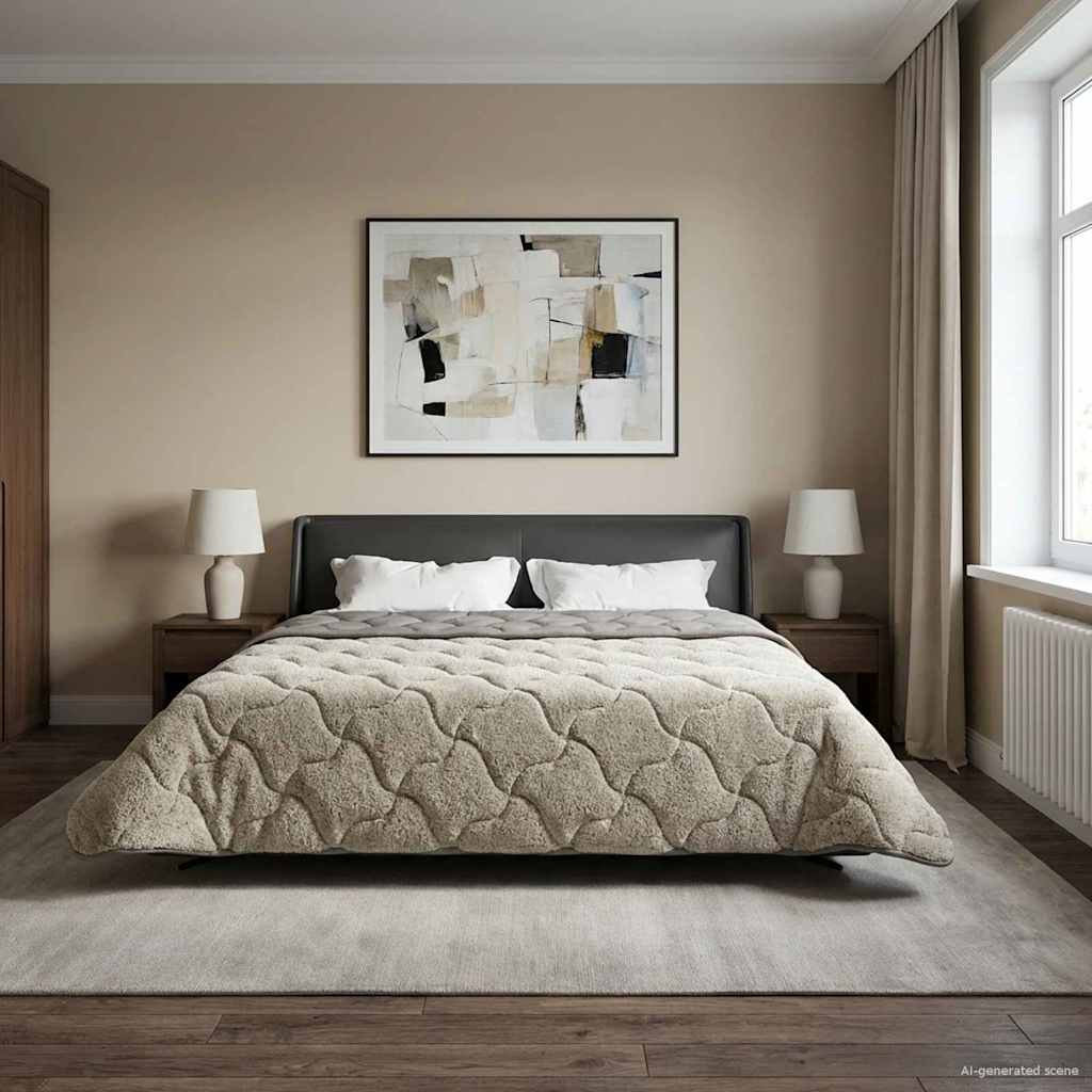 Duvet Invernale 200 x 200 cm Inverno Grigio chiaro Traspirante