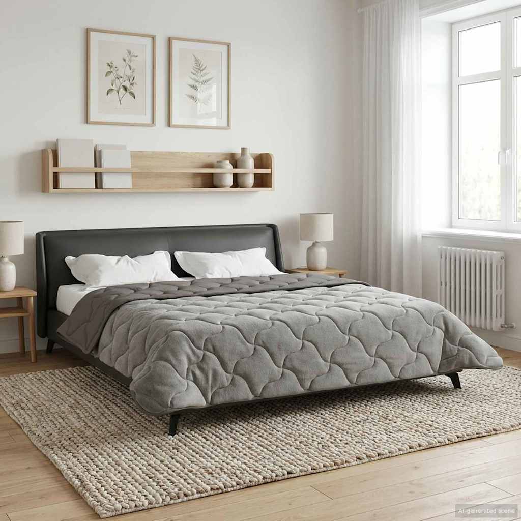 Duvet Invernale 200 x 240 cm Inverno Grigio chiaro Traspirante